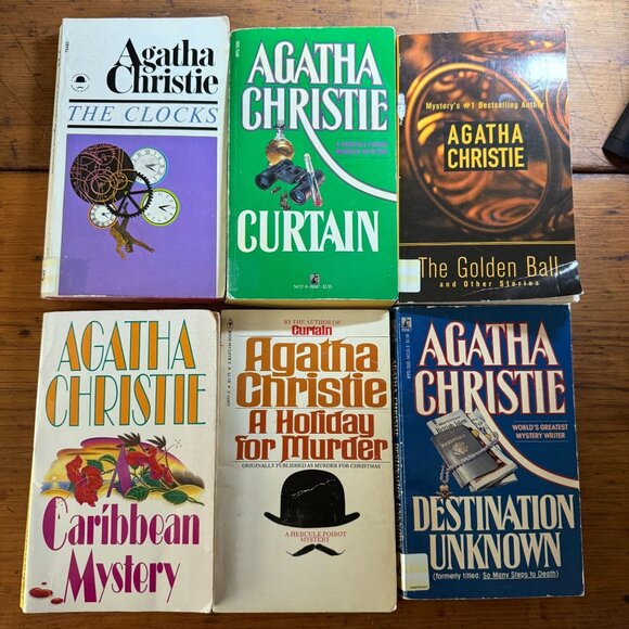 Vintage Agatha Christie Mystery Paperback Book Collection Lot of 6 - Picture 1 of 14